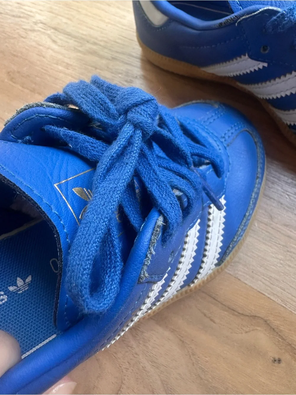 adidas Samba OG Shoes Kids Blue & White US 11